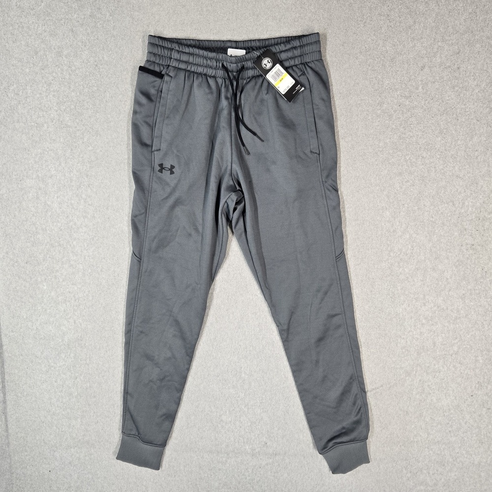 Under Armour Men Activewear Pants M Gray Jogger Coldgear Loose Fleece NWT